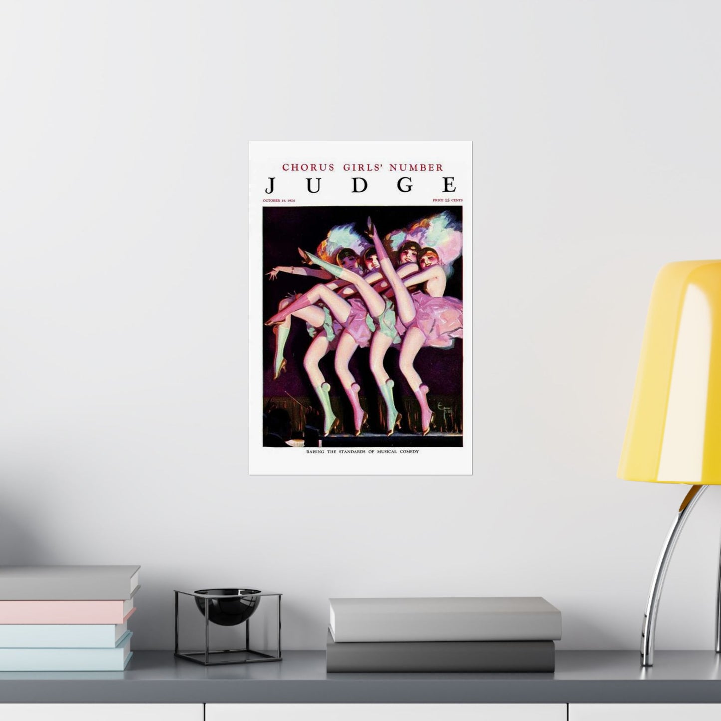 JudgeMagazine18Oct1924 - Art Deco public domain image High Quality Matte Wall Art Poster for Home, Office, Classroom