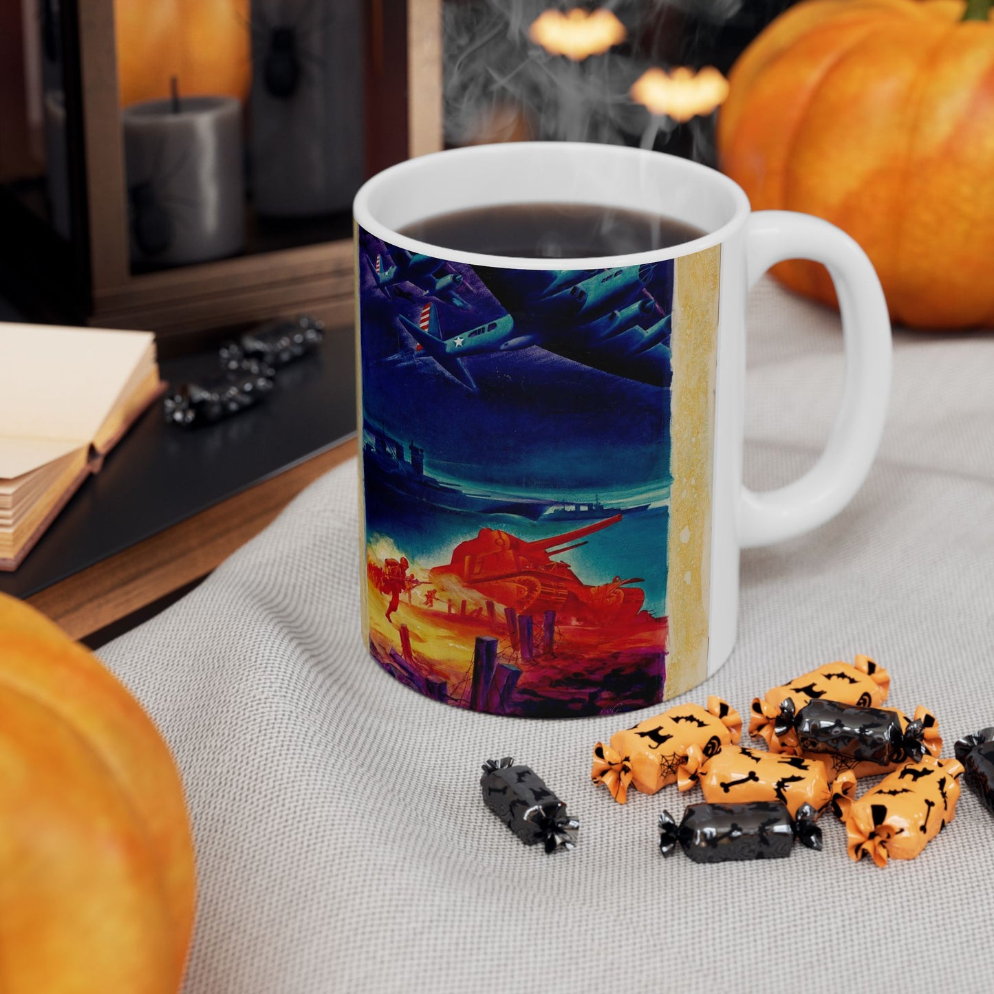 [Infantry, tanks, ships, airplanes attacking] [R.G.] Beautiful Novelty Ceramic Coffee Mug 11oz