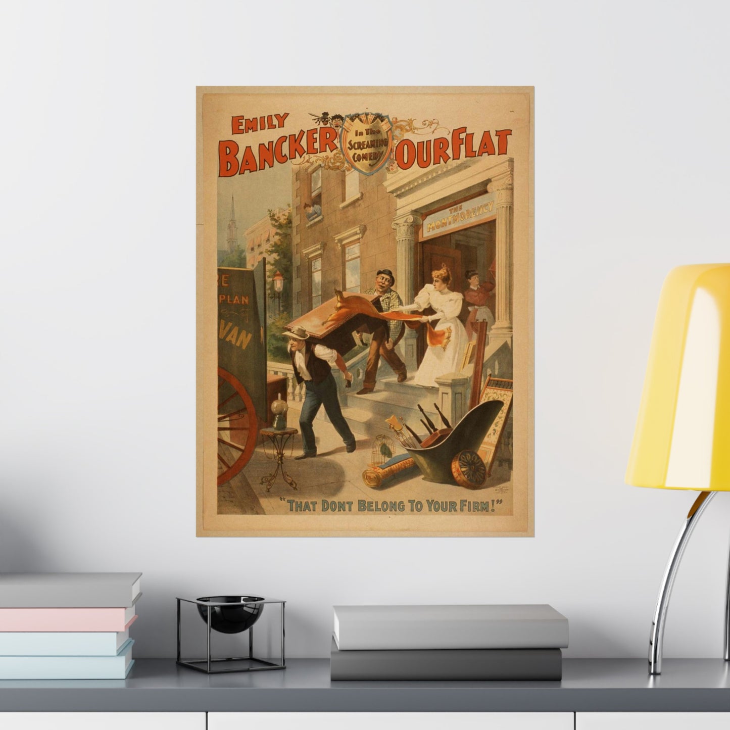 Emily Bancker in the screaming comedy, Our flat High Quality Matte Wall Art Poster for Home, Office, Classroom