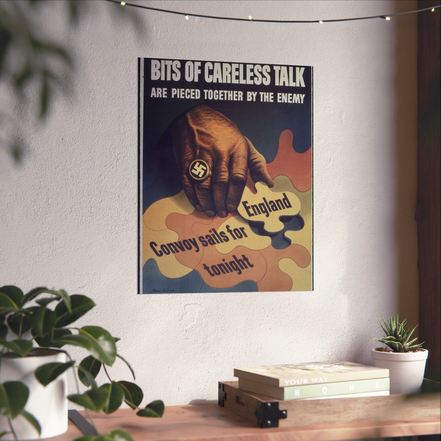 "Bits of careless talk are pieced together by the enemy" - NARA - 513972 High Quality Matte Wall Art Poster for Home, Office, Classroom