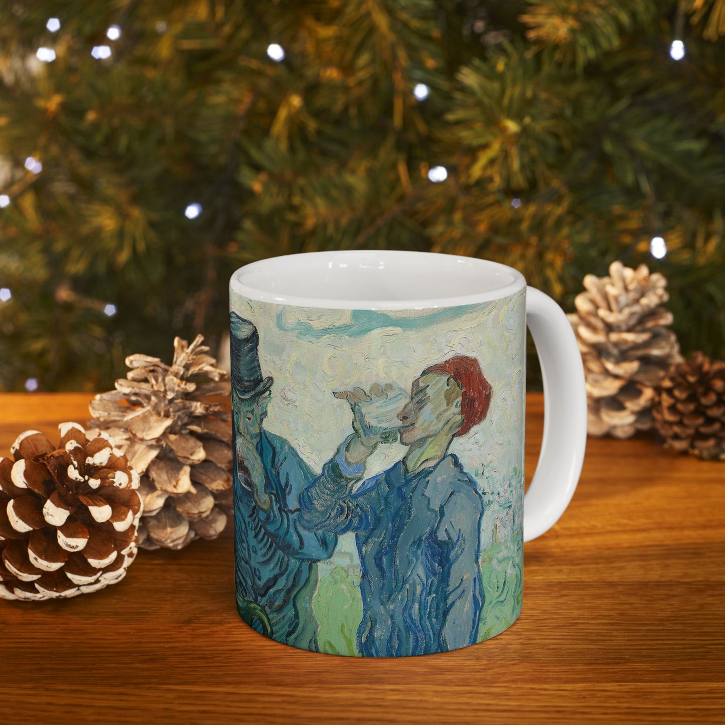 The Drinkers - Public domain dedication, Art Institute of Chicago Beautiful Novelty Ceramic Coffee Mug 11oz