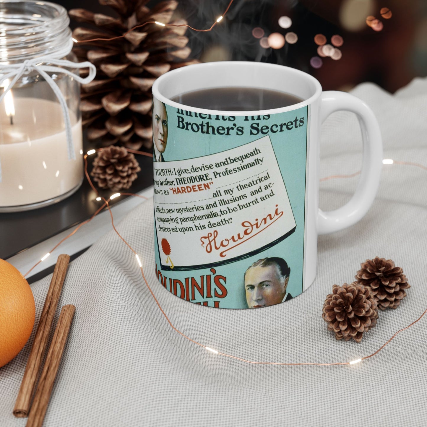 Hardeen inherits his brother's secrets Houdini's will makes possible the continuance of Houdini's master mysteries. Beautiful Novelty Ceramic Coffee Mug 11oz