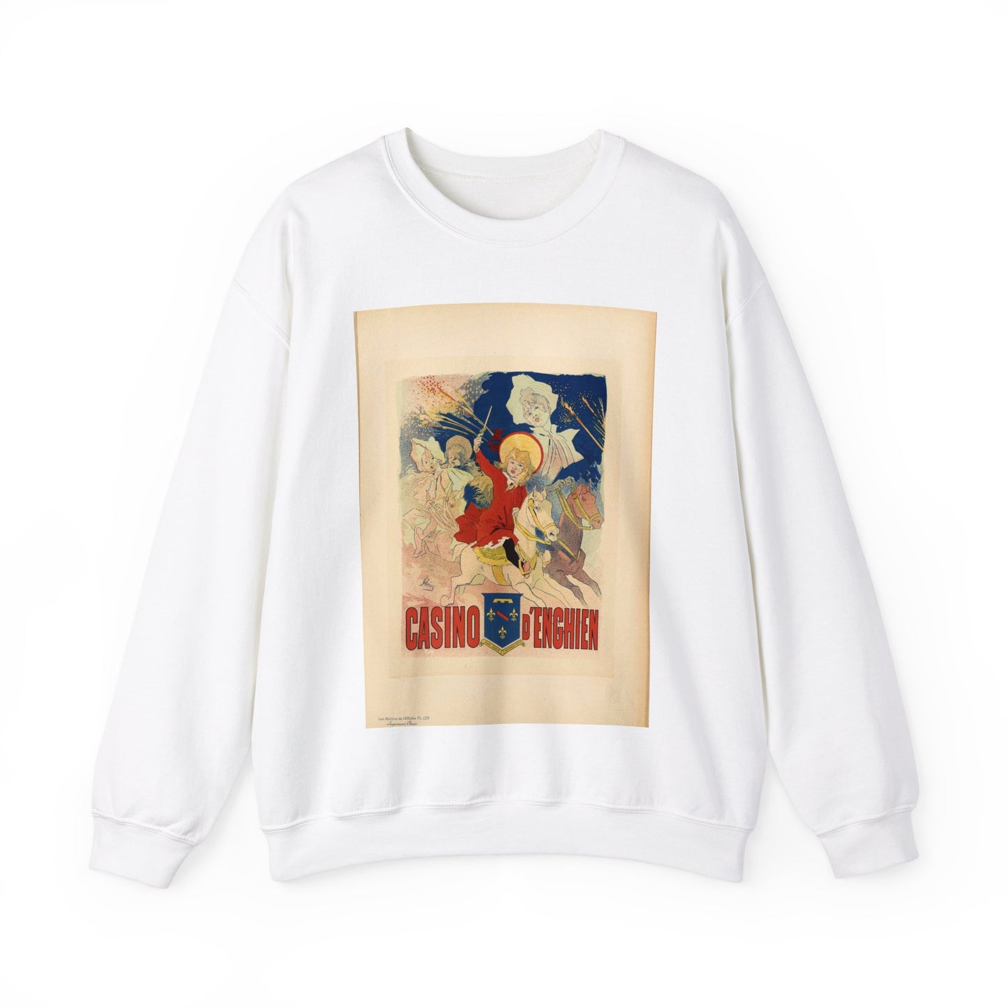 Maîtres de l'affiche V 3 - Pl 129 - Jules Chéret White Heavy Blend Adult Crew Neck SweatShirt