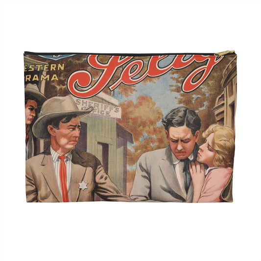 Why the sheriff is a bachelor The fragile reward of duty. Large Organizer Pouch with Black Zipper