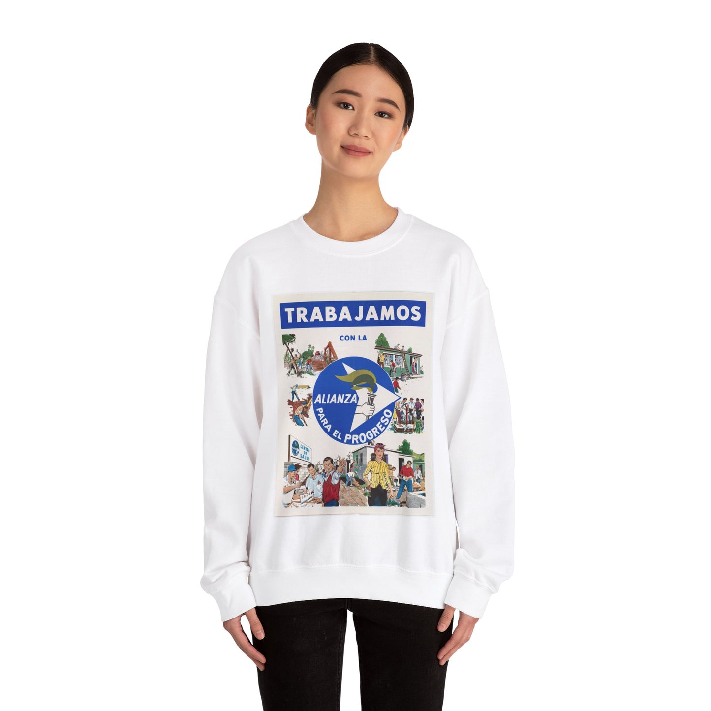 Alliance Posters, Cold War American Propaganda poster White Heavy Blend Adult Crew Neck SweatShirt