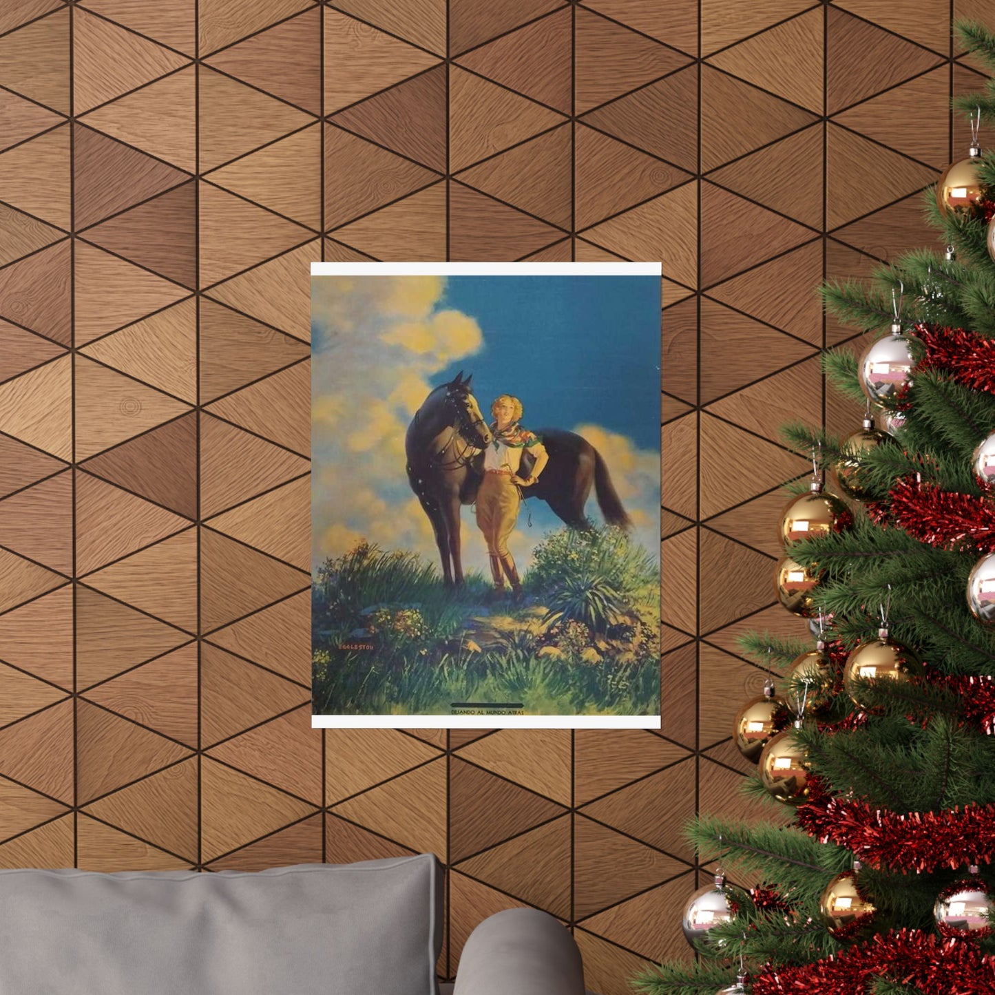 Top of the World, or, Dejando al Munro Atras, painting by Edward Mason Eggleston High Quality Matte Wall Art Poster for Home, Office, Classroom