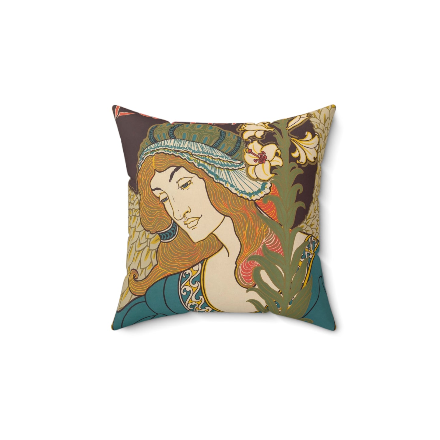 Louis Rhead - Prang's Publications: Easter Decorative Accent Square Pillow