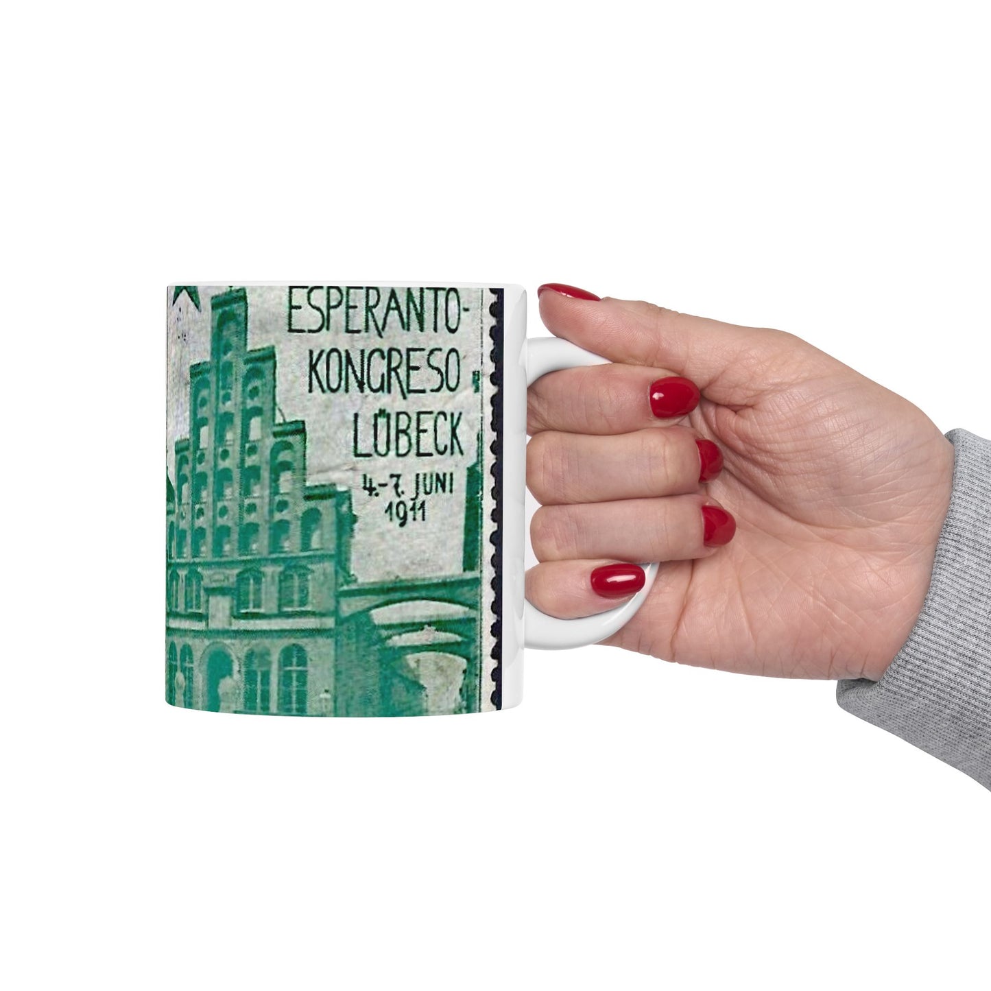 Damals – Esperanto-Kongress – 1911 – Reklamemarke Beautiful Novelty Ceramic Coffee Mug 11oz