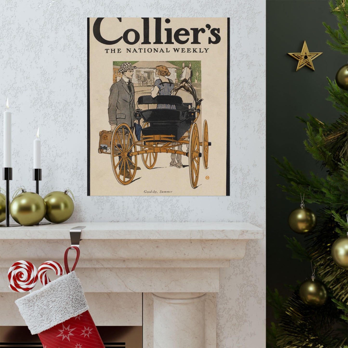 Collier's, the national weekly. Good-by, summer. High Quality Matte Wall Art Poster for Home, Office, Classroom