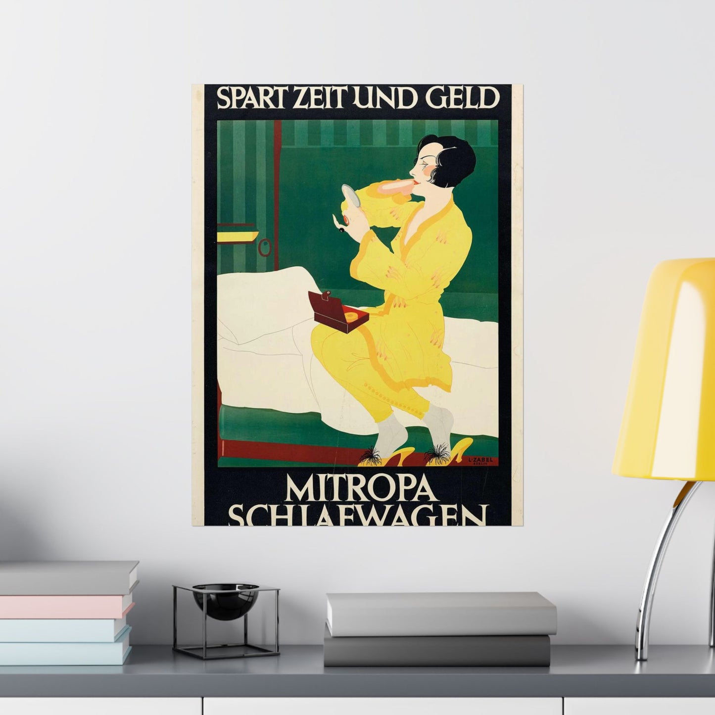 Poster-Mitropa-Schlafwagen-Zabel-b High Quality Matte Wall Art Poster for Home, Office, Classroom