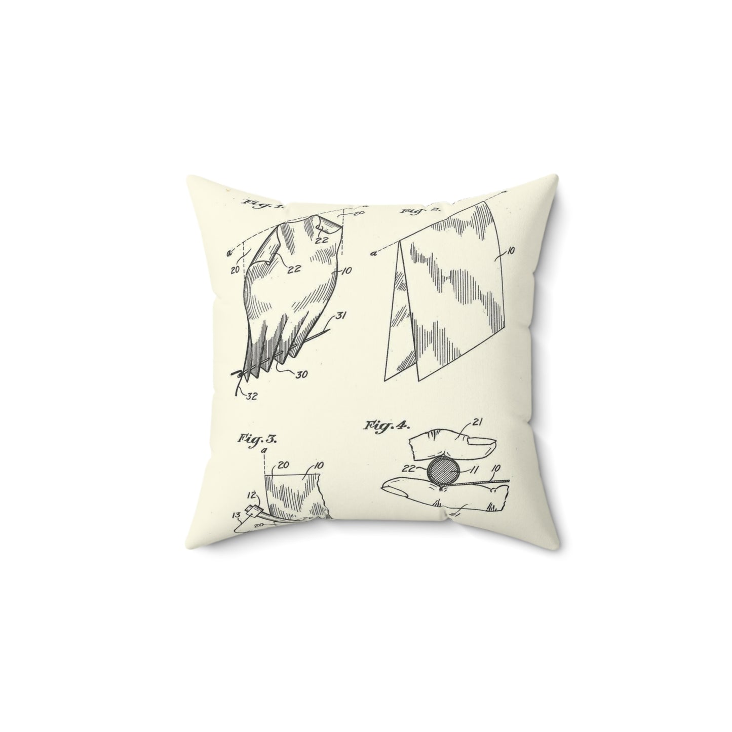 Patent Case File No. 1,400,691, Method of Producing Artificial-Flower Petals, Inventor- Louise Malstrom. - DPLA - 6710c28c24e0449480bf0fb8ddb4a41d (page 4) Decorative Accent Square Pillow