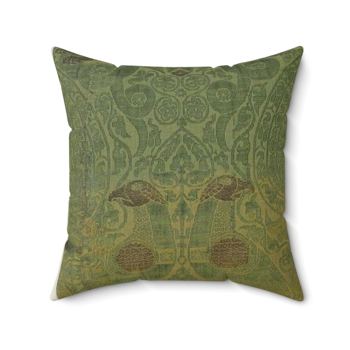 Textile with Brocade - Public domain dedication museum photo Decorative Accent Square Pillow