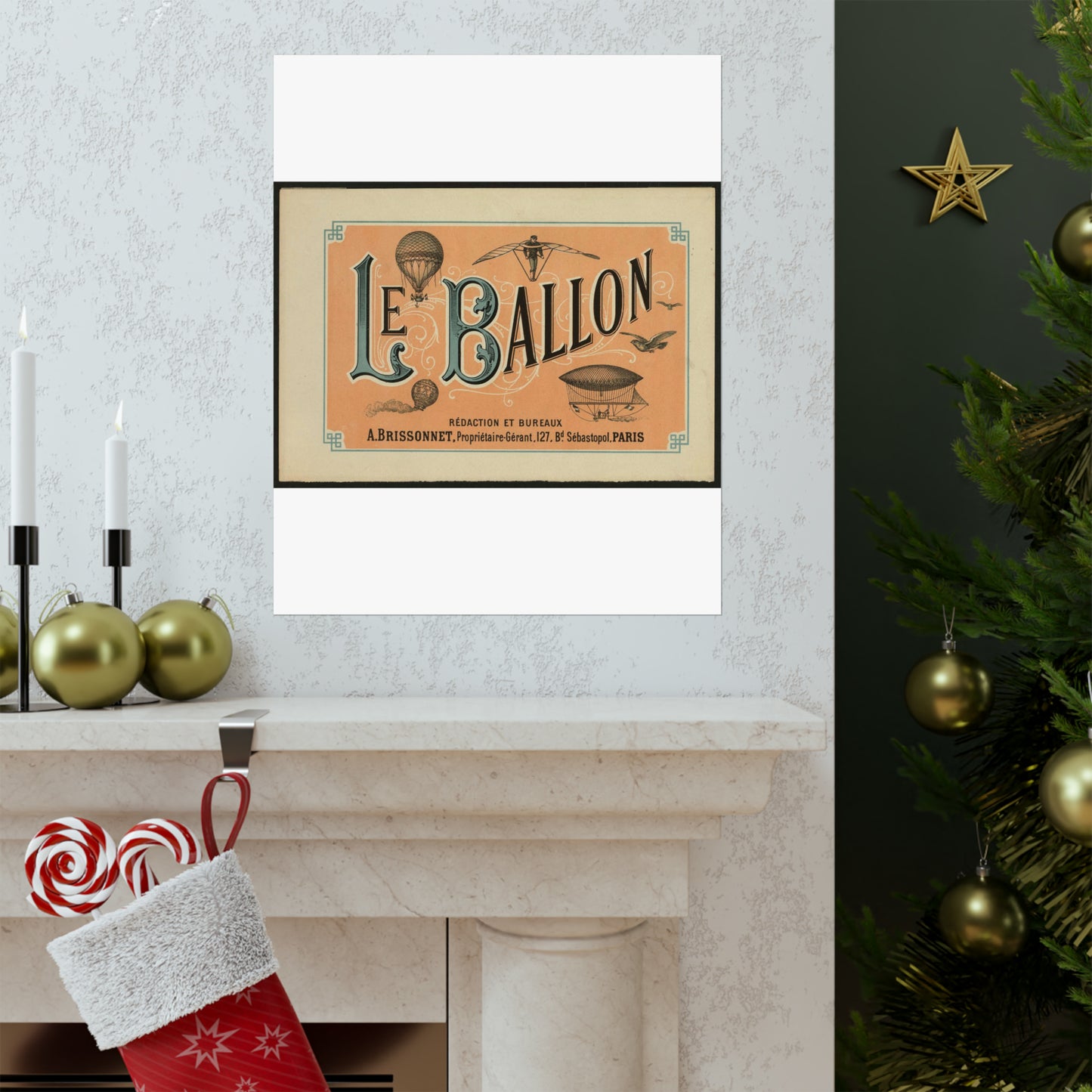 Le ballon rédaction et bureaux A. Brissonnet ... Paris. High Quality Matte Wall Art Poster for Home, Office, Classroom