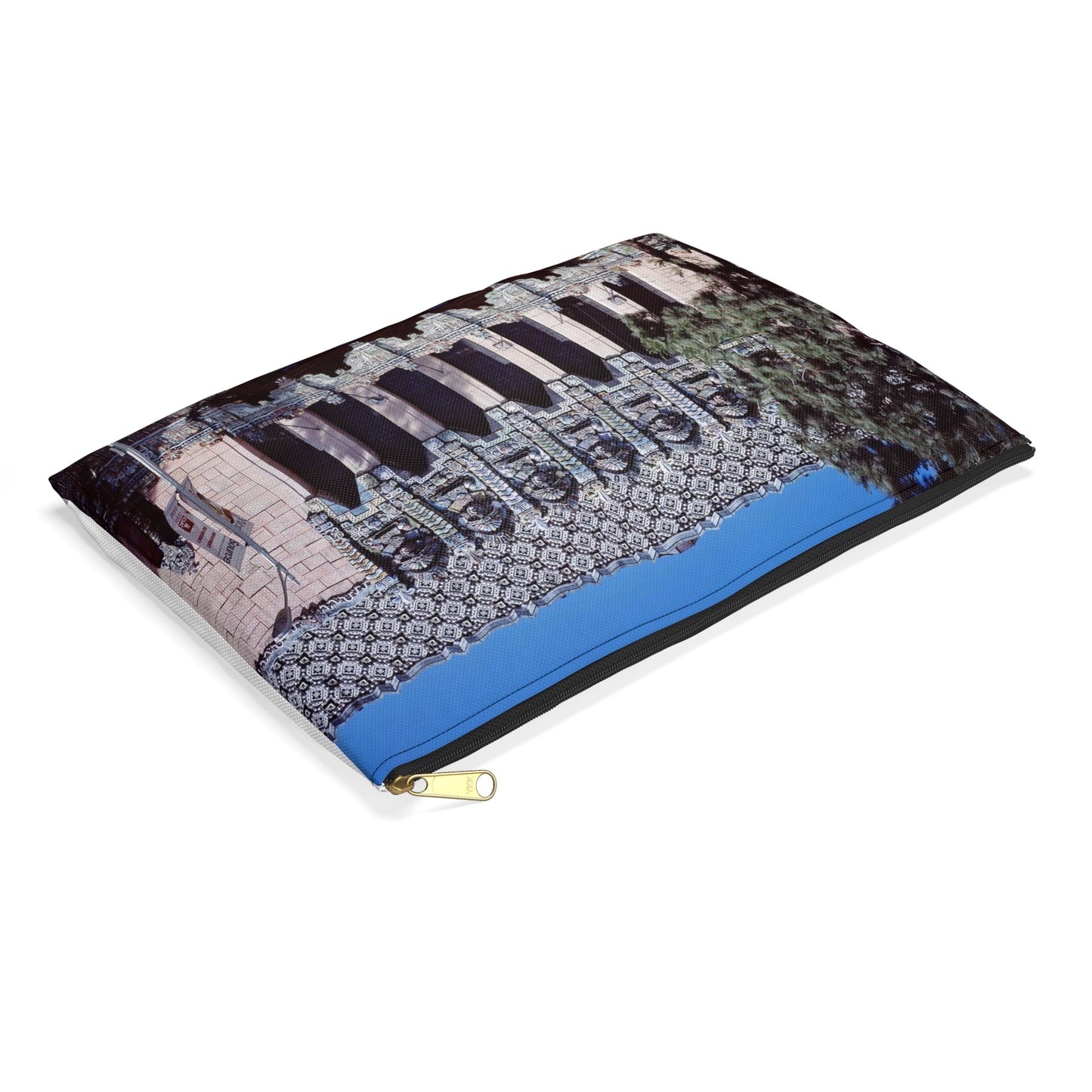 Photographs of buildings in Los Angeles, California and the surrounding area Large Organizer Pouch with Black Zipper