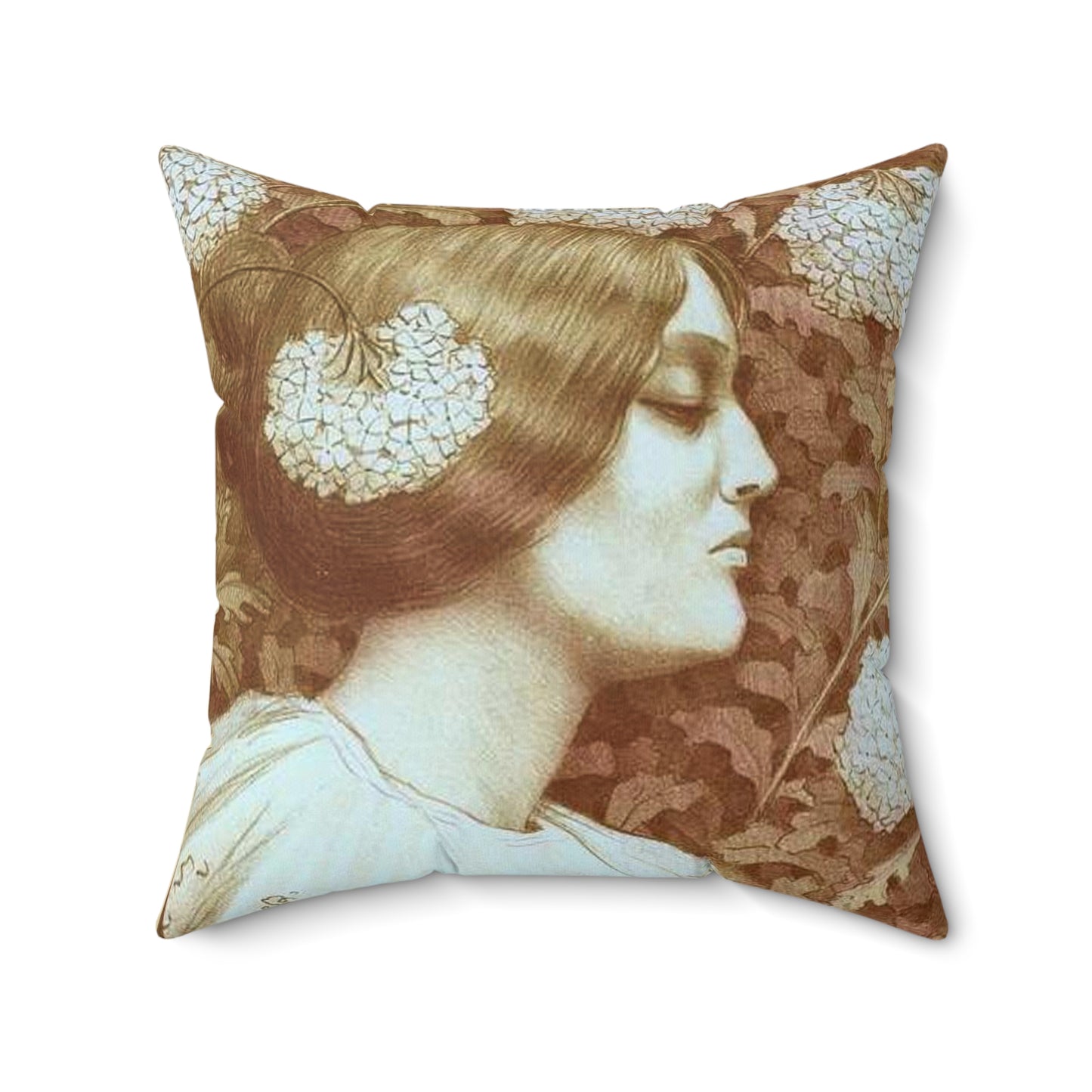 Paul Emile Berthon - Dessin original pour les "Maîtres de l'Affiche". Decorative Accent Square Pillow