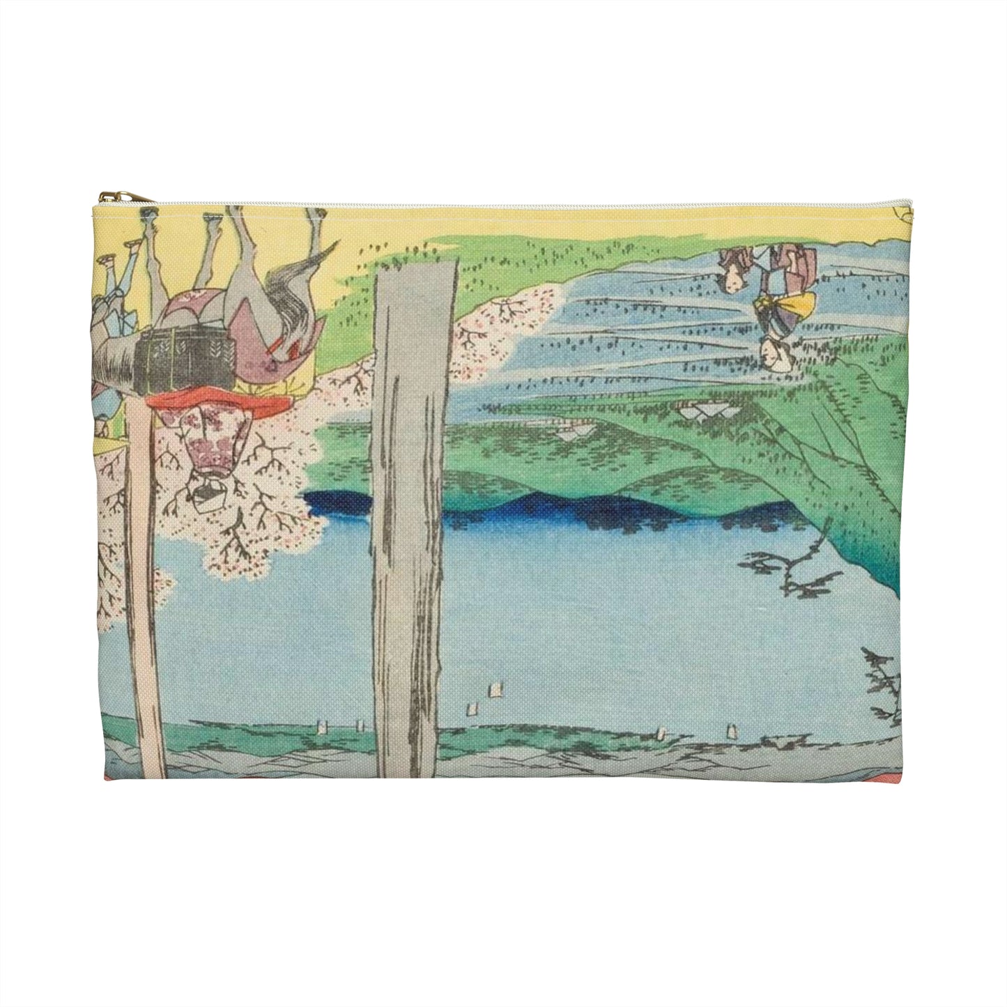 Mt. Rokuso in Kazusa Province LACMA M.2007.152.25 Large Organizer Pouch with Black Zipper