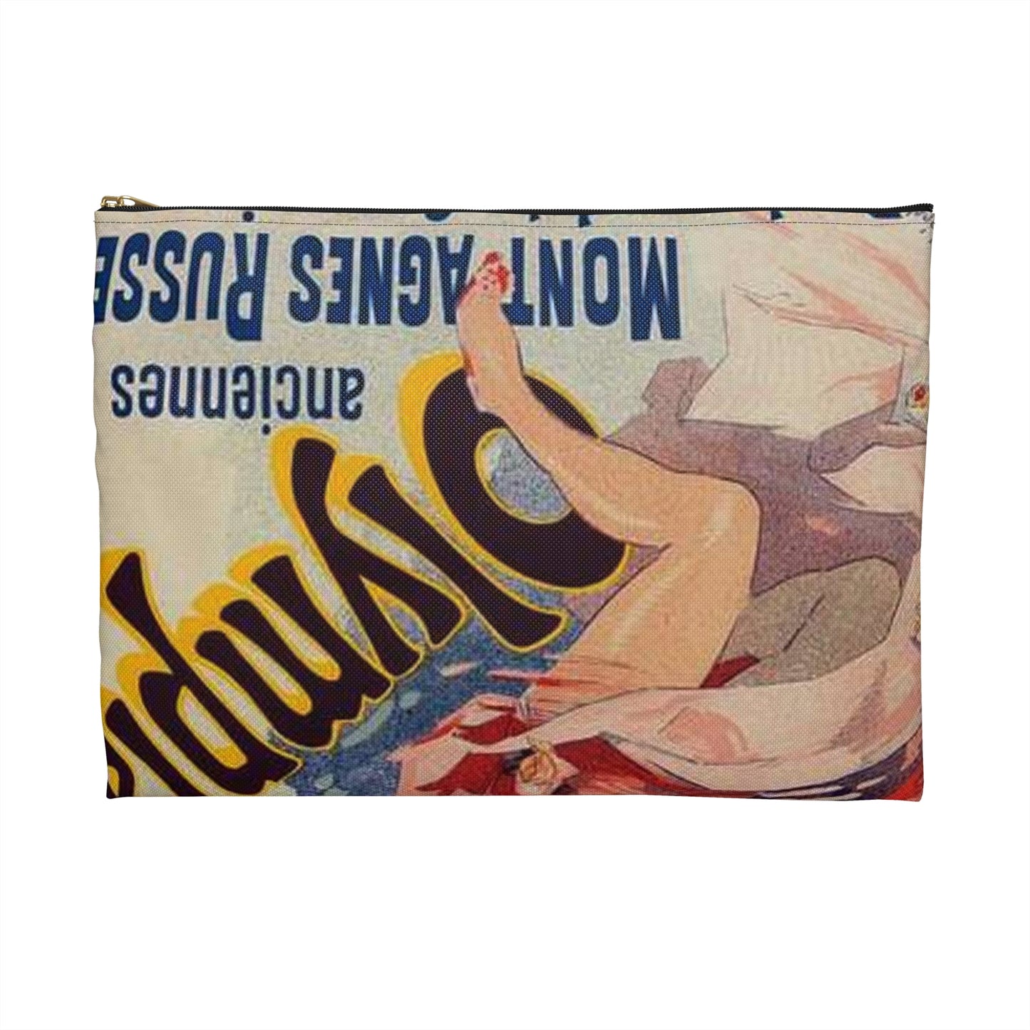 Affiche pour "Olympia". - Art nouveau public domain poster Large Organizer Pouch with Black Zipper