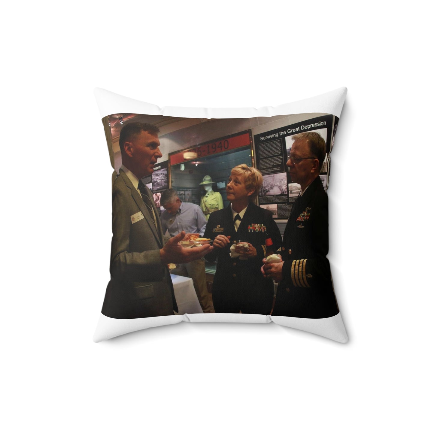 Guests of U.S. Marine Brig. Gen. Terry V. Williams, Decorative Accent Square Pillow