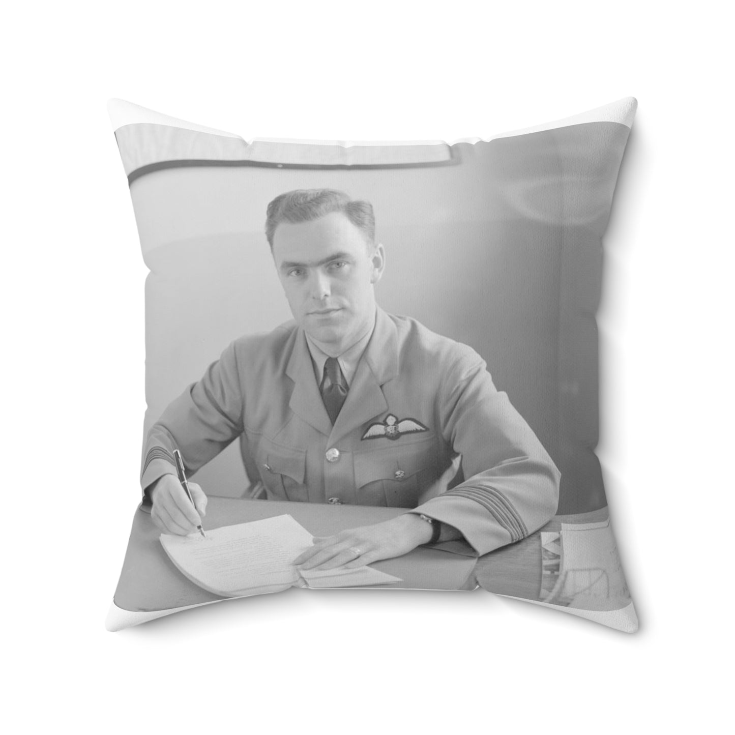 Unidentified Man, about 1940-1944 Decorative Accent Square Pillow