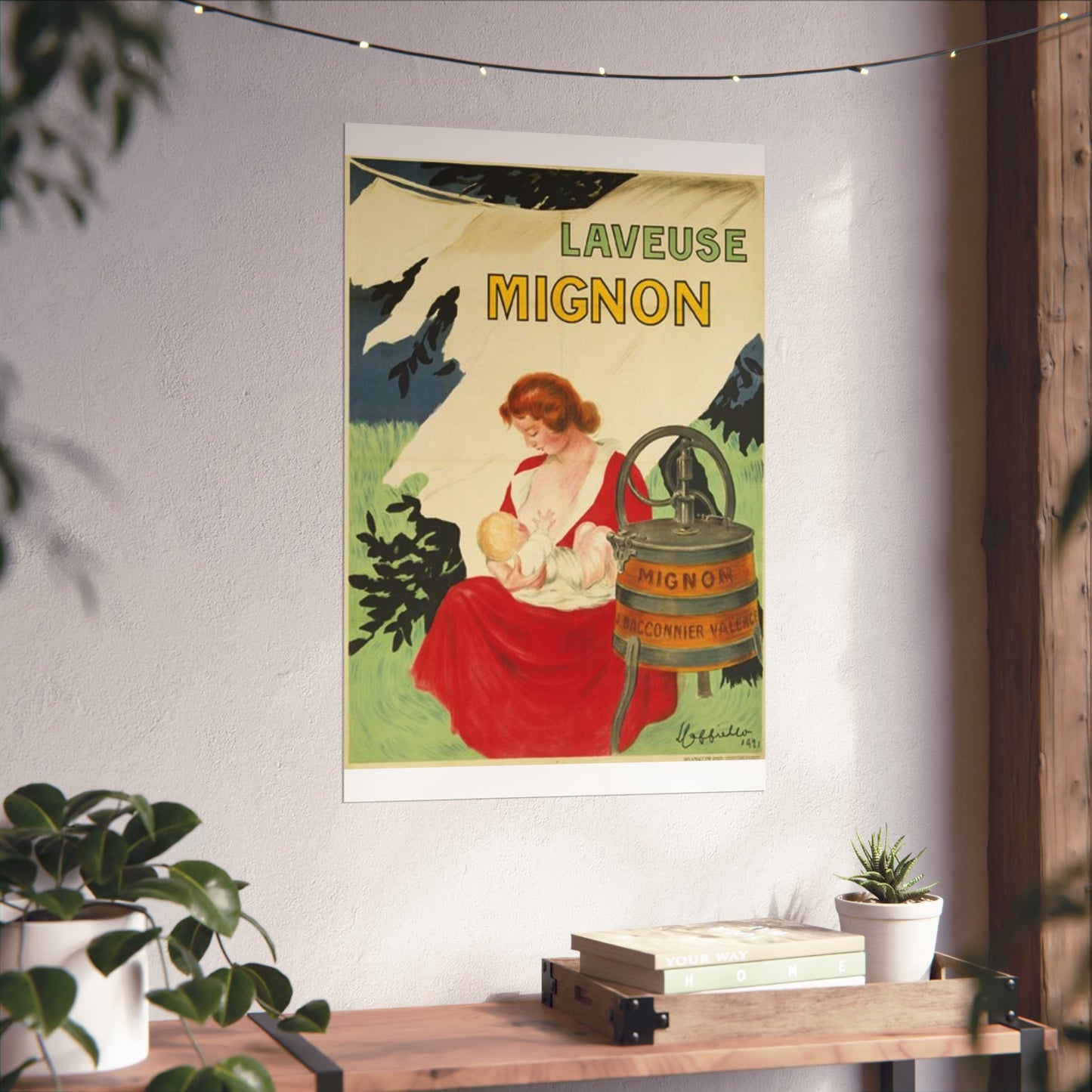 Affiche Laveuse Mignon - Art nouveau public domain image High Quality Matte Wall Art Poster for Home, Office, Classroom