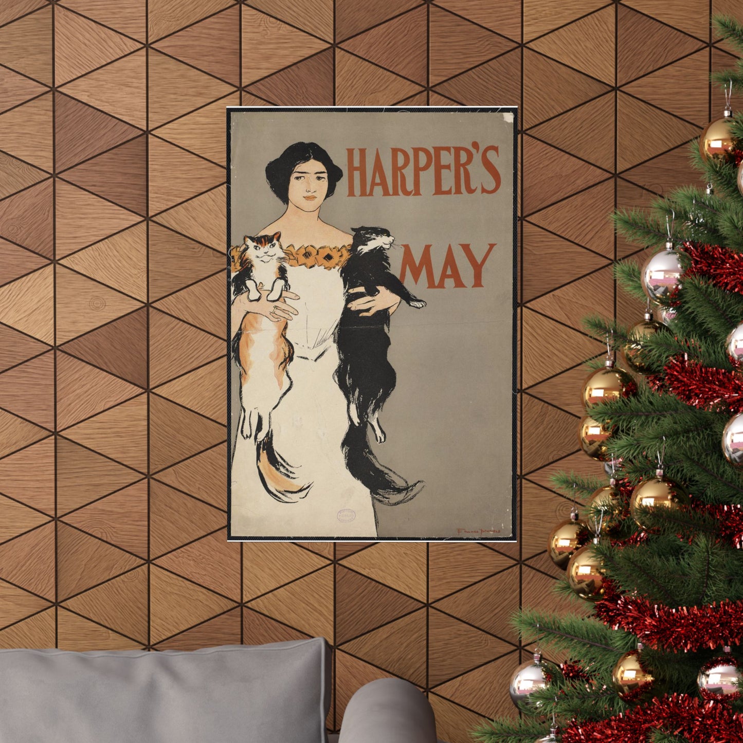 Edward Penfield - Harper's May, Art Nouveau Poster High Quality Matte Wall Art Poster for Home, Office, Classroom