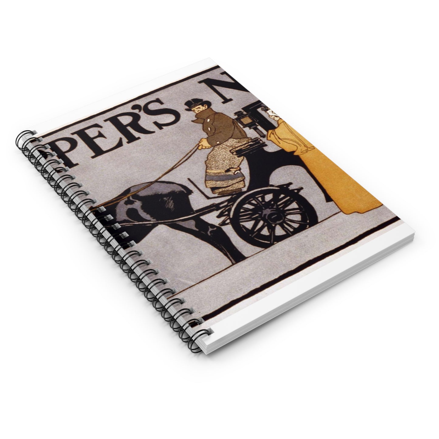 Edward Penfield - Harper's [for] Nov'B'R, Art Nouveau Poster Spiral Bound Ruled Notebook with Printed Cover