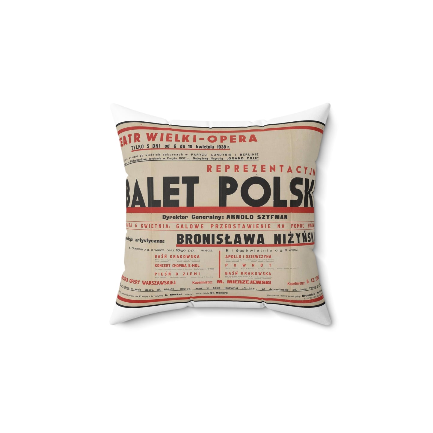 Balet Polski [2] Decorative Accent Square Pillow