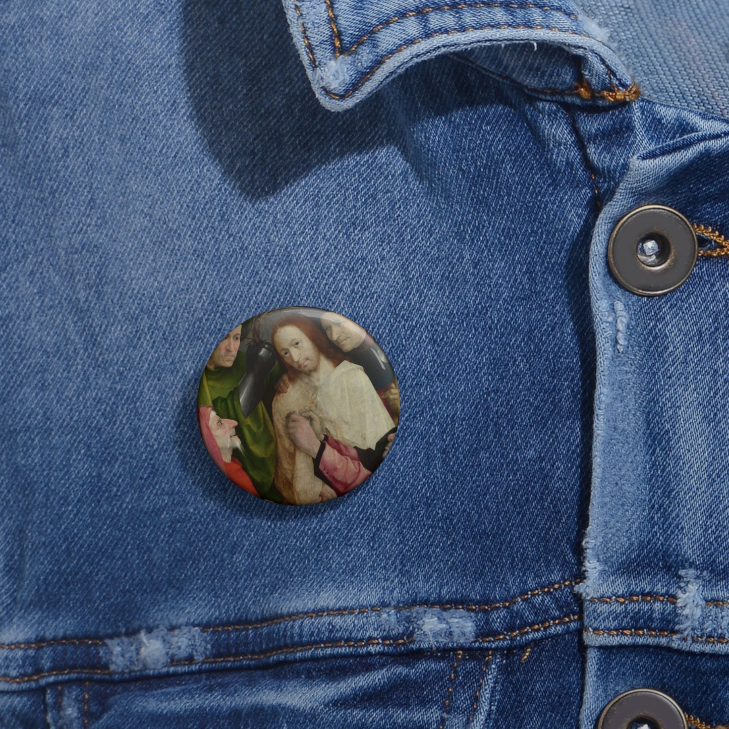 Hieronymus Bosch - Christ Mocked (The Crowning with Thorns) - Google Art Project Pin Buttons with Crisp Design