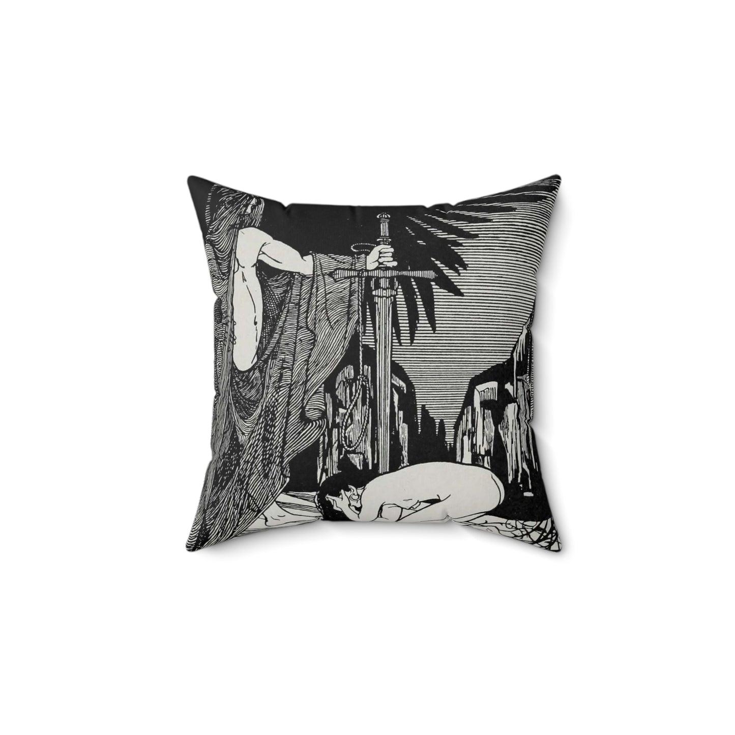 Juda 3 - Art nouveau public domain image Decorative Accent Square Pillow