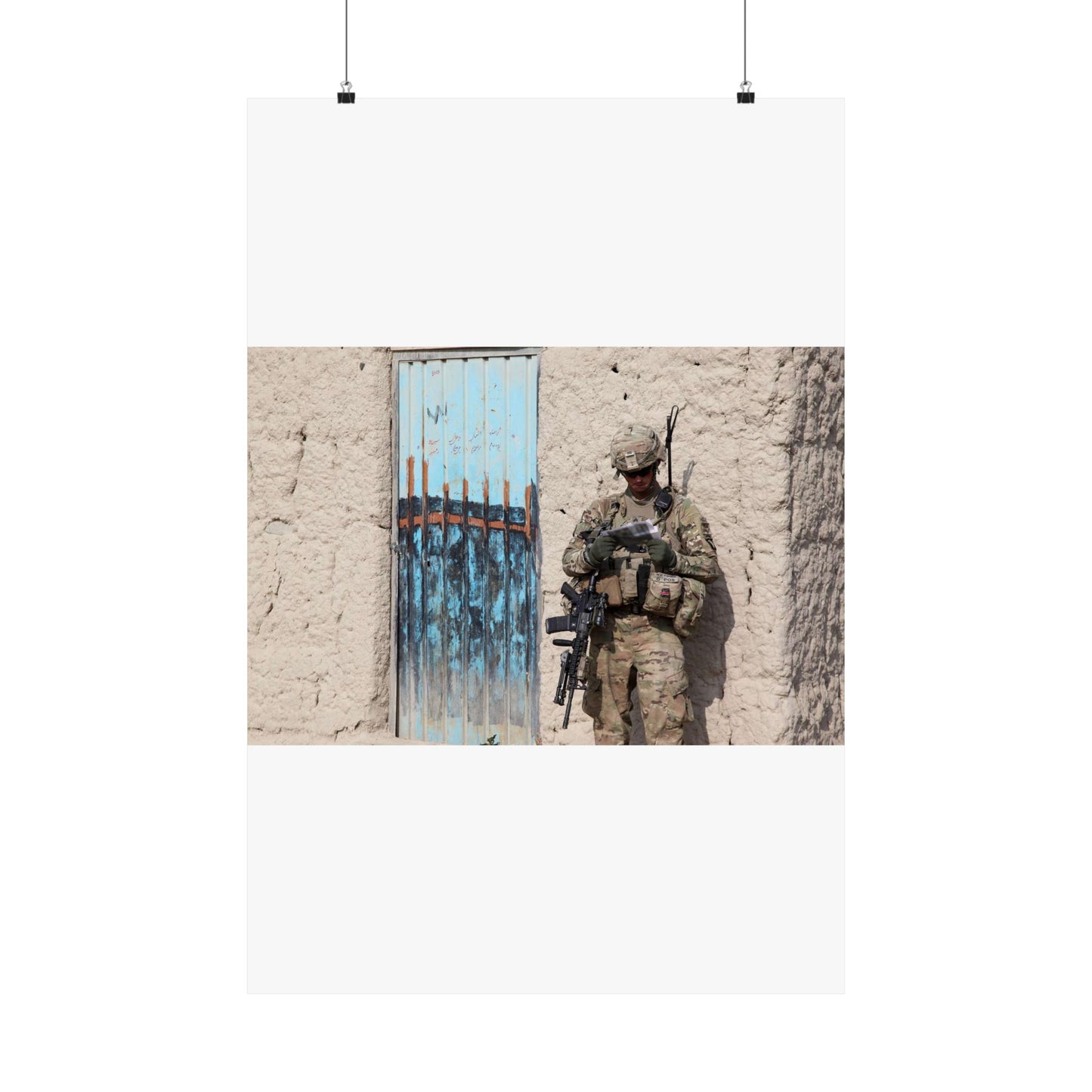 U.S. Army Sgt. Keith Keller, a combat engineer assigned High Quality Matte Wall Art Poster for Home, Office, Classroom