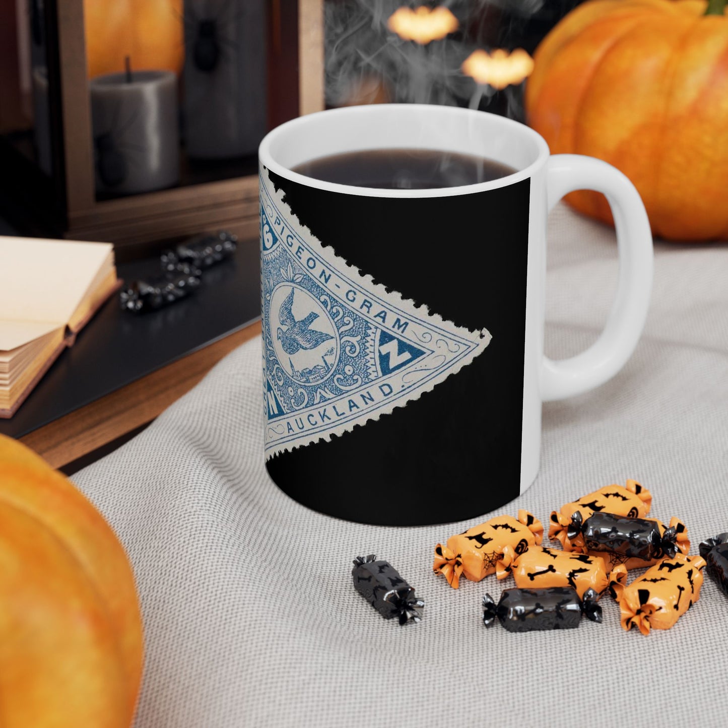 Great Barrier Pigeongram Agency six penny stamp Beautiful Novelty Ceramic Coffee Mug 11oz