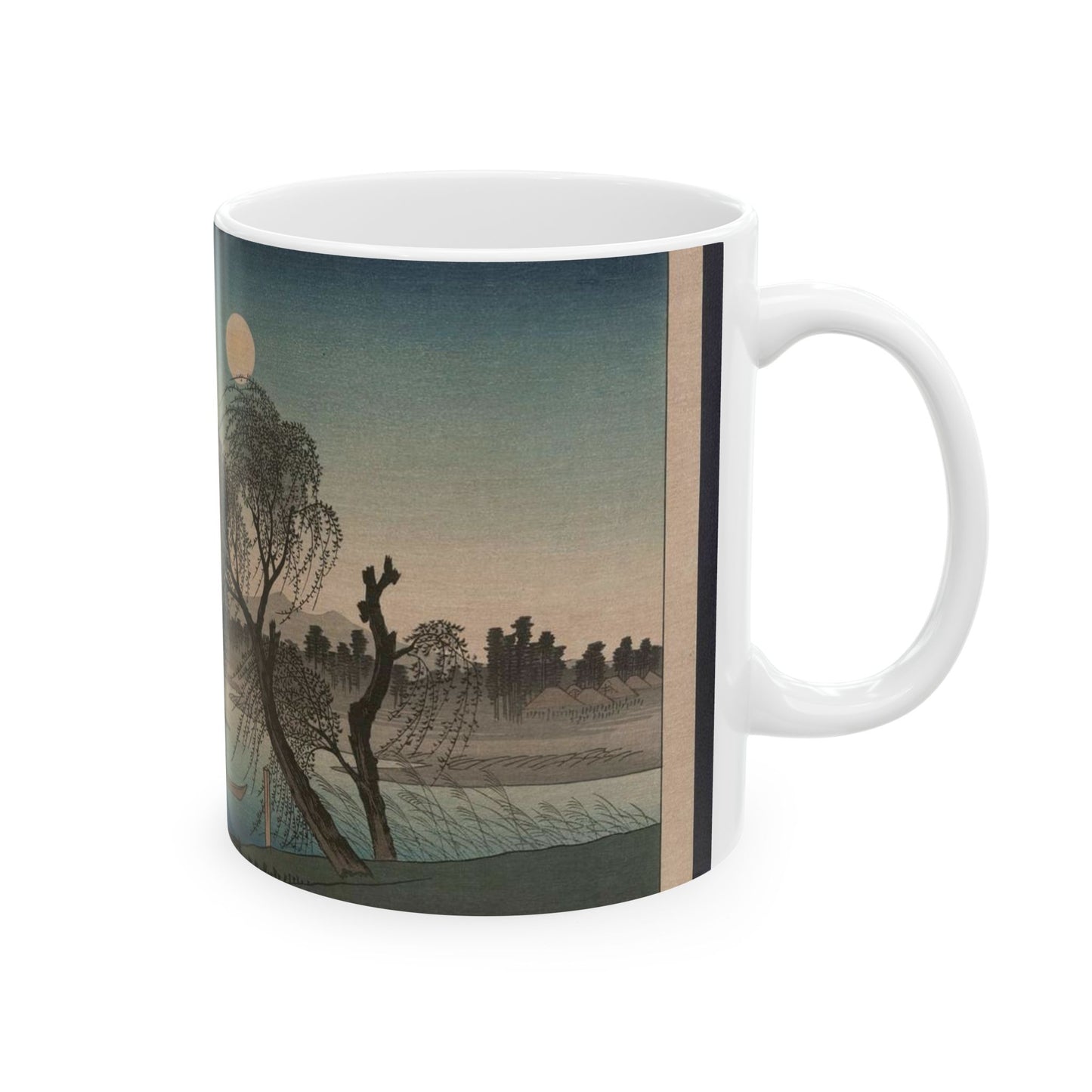 [Fūkeiga], Ando Hiroshige - Public domain portrait drawing  Beautiful Novelty Ceramic Coffee Mug 11oz
