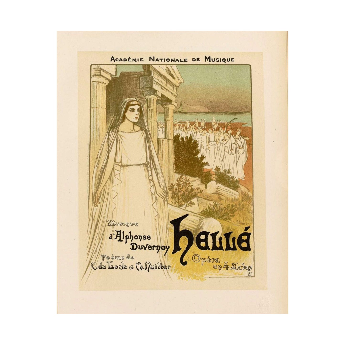 Maîtres de l'affiche V 1 - Pl 34 - Steinlen High Quality Matte Wall Art Poster for Home, Office, Classroom