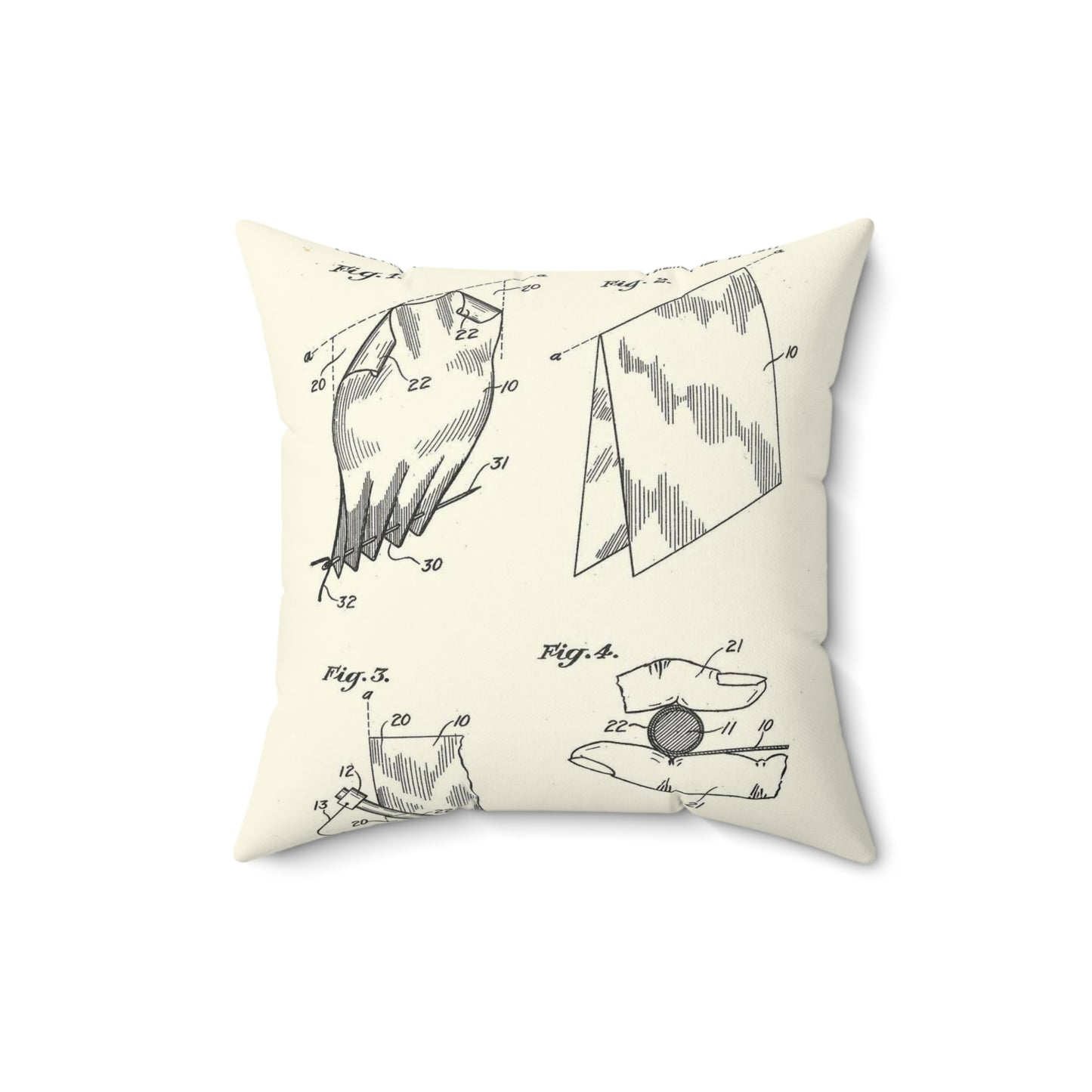 Patent Case File No. 1,400,691, Method of Producing Artificial-Flower Petals, Inventor- Louise Malstrom. - DPLA - 6710c28c24e0449480bf0fb8ddb4a41d (page 4) Decorative Accent Square Pillow