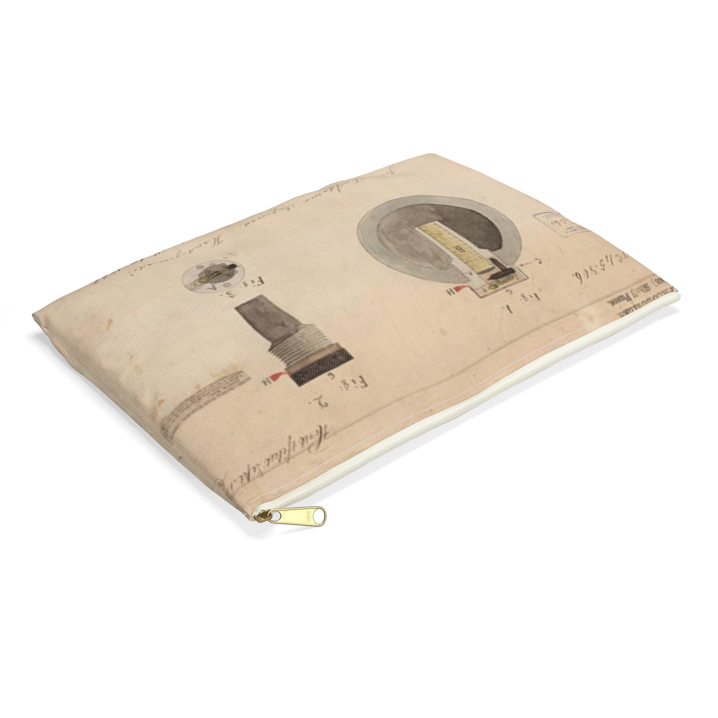 Patent drawing - Drawing of Improved Hand Grenade Public domain  image Large Organizer Pouch with Black Zipper