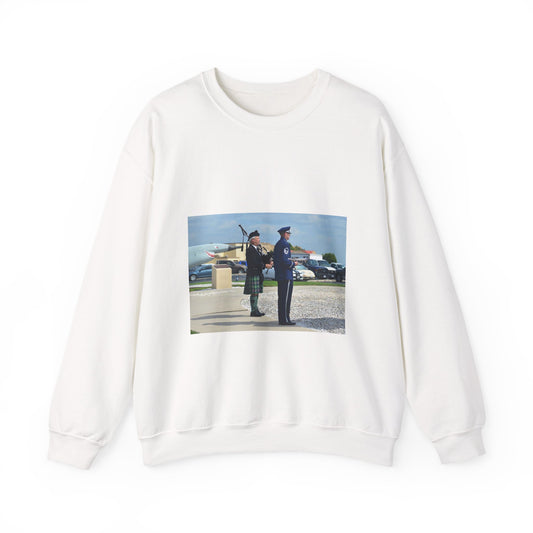 During the Twenty-Fifth Air Force Remembrance Ceremony White Heavy Blend Adult Crew Neck SweatShirt