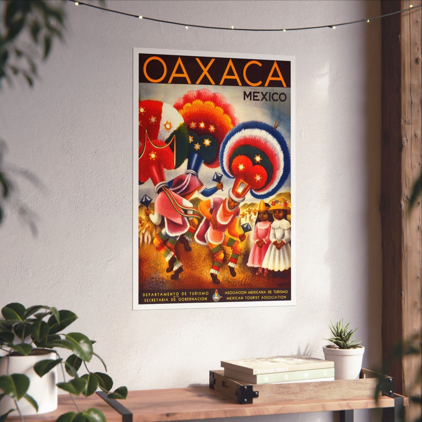 Oaxaca. Mexico. Vintage Travel Poster. High Quality Matte Wall Art Poster for Home, Office, Classroom