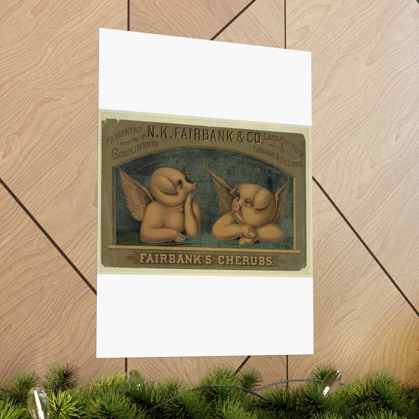 Fairbank's cherubs--Presented with the compliments of N.K. Fairbank & Co., lard refiners, Chicago & St. Louis High Quality Matte Wall Art Poster for Home, Office, Classroom