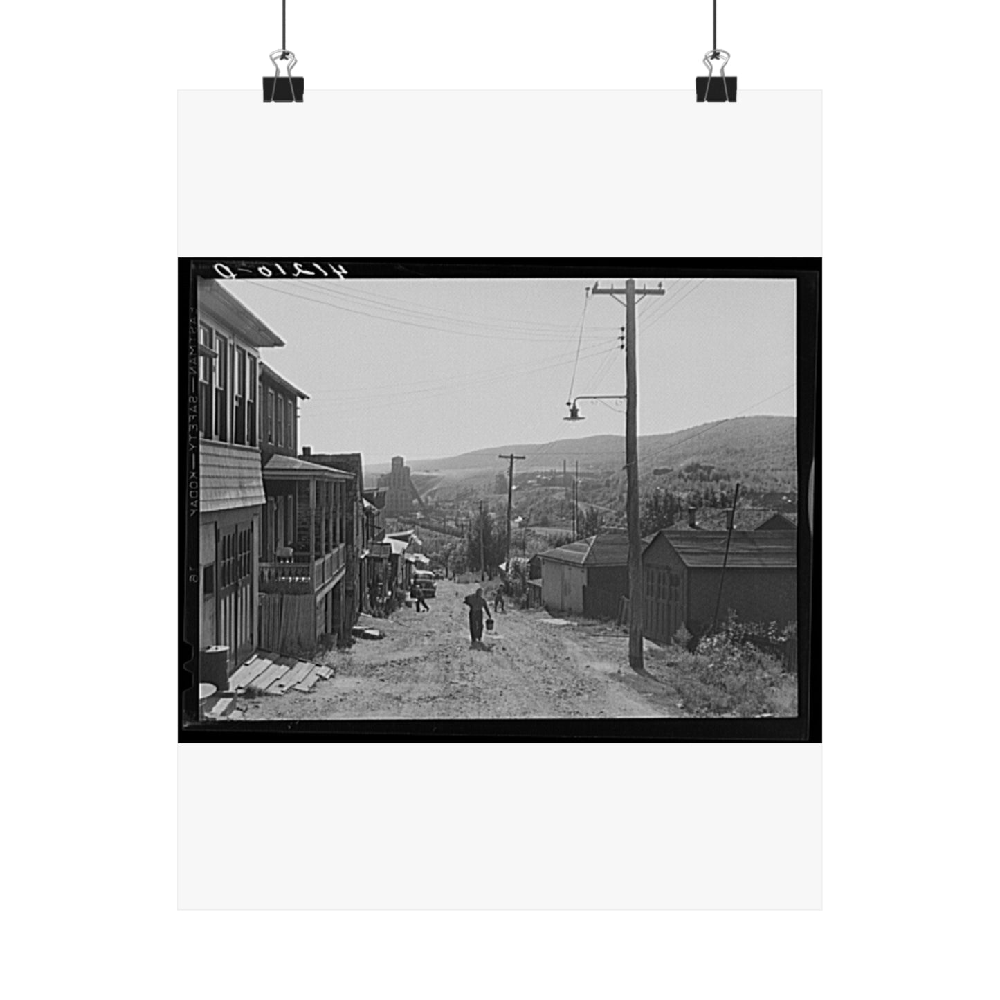 Street scene in the mining town of Lansford, Pennsylvania High Quality Matte Wall Art Poster for Home, Office, Classroom