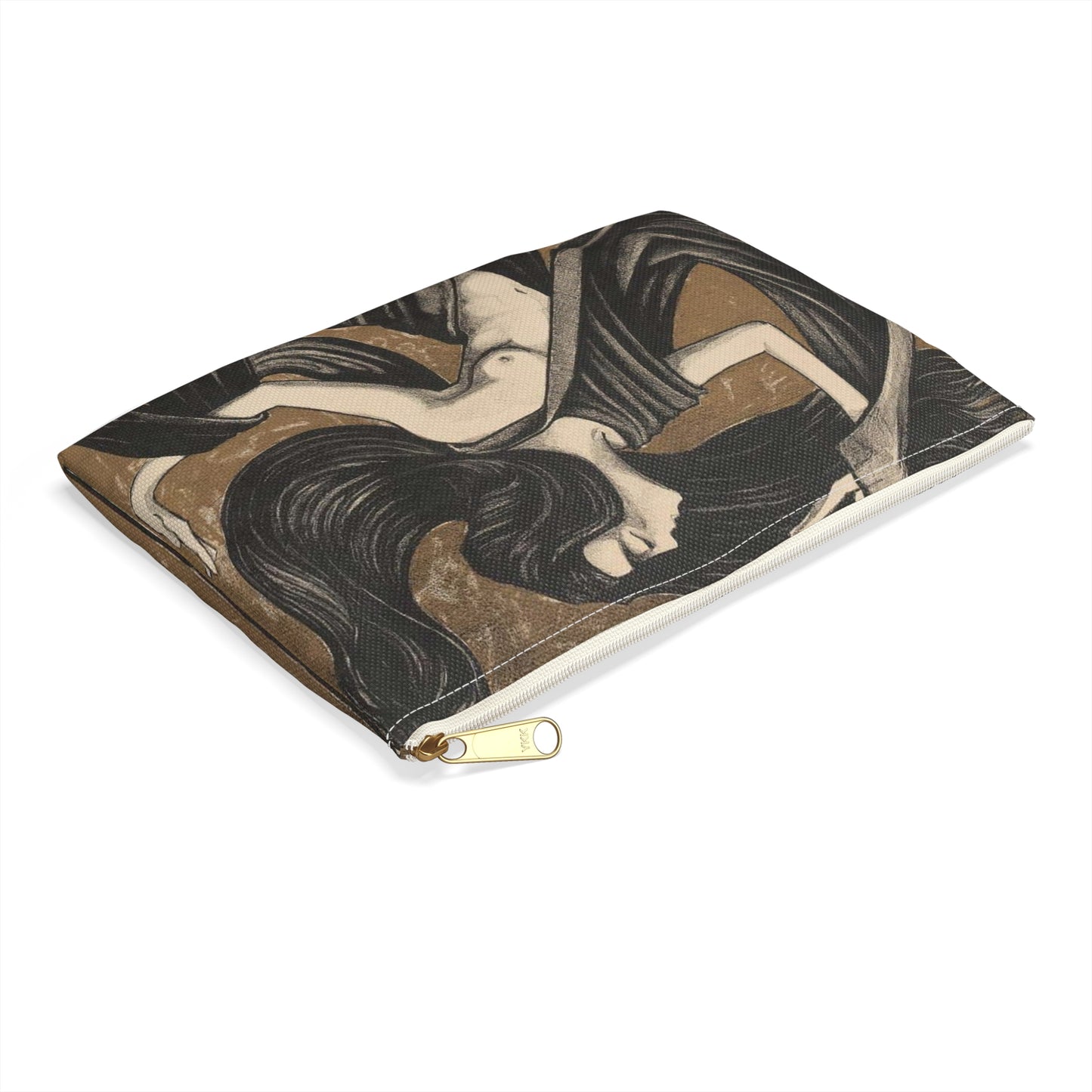 Danseres met draperieën - Drawing. Public domain image. Large Organizer Pouch with Black Zipper