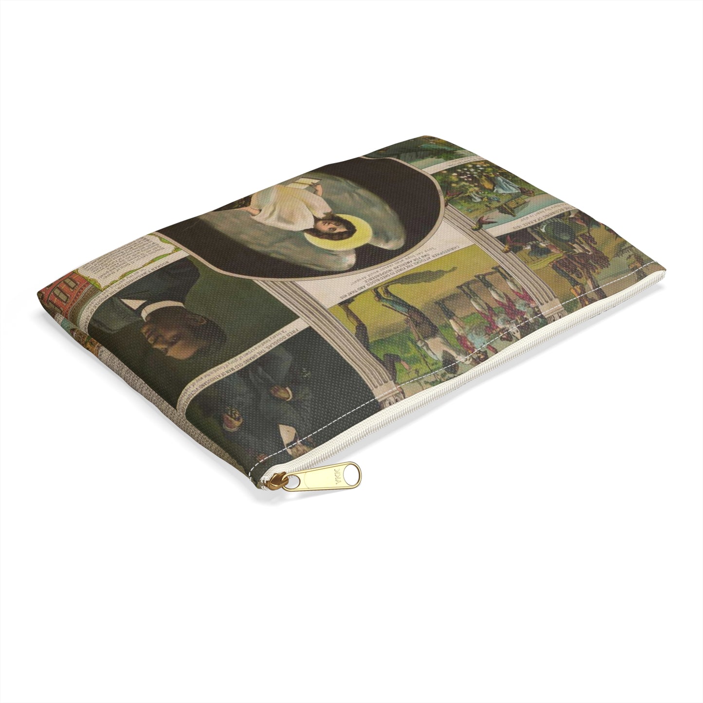 Afro-American Monument - Print, Library of Congress collection Large Organizer Pouch with Black Zipper