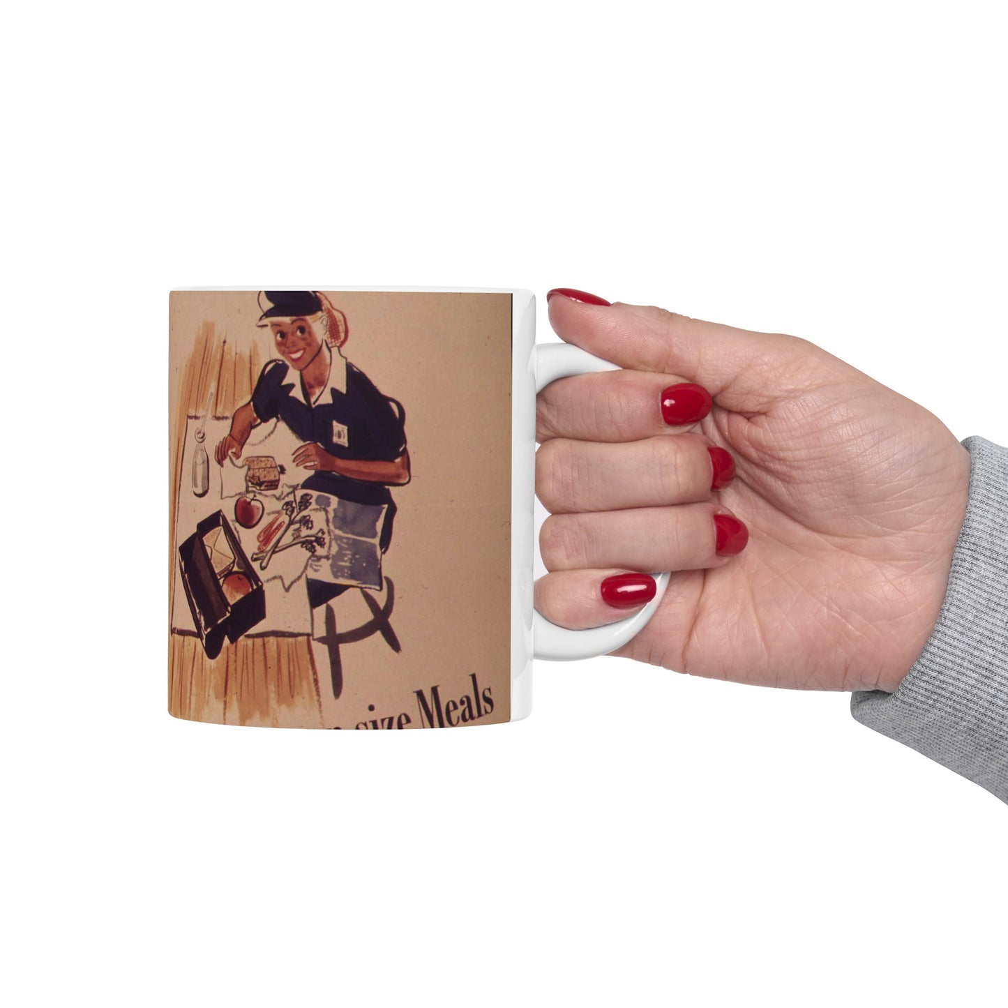 "Jenny on the job - Eats man sized meals" - NARA - 514683 Beautiful Novelty Ceramic Coffee Mug 11oz