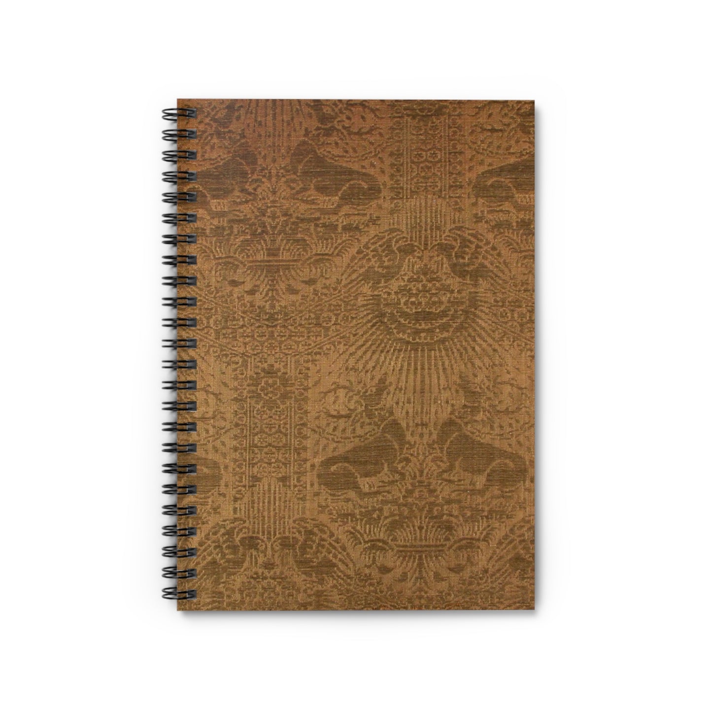 Textile Fragment with Recumbent Harts, Eagles, Clouds, and Sunrays Spiral Bound Ruled Notebook with Printed Cover