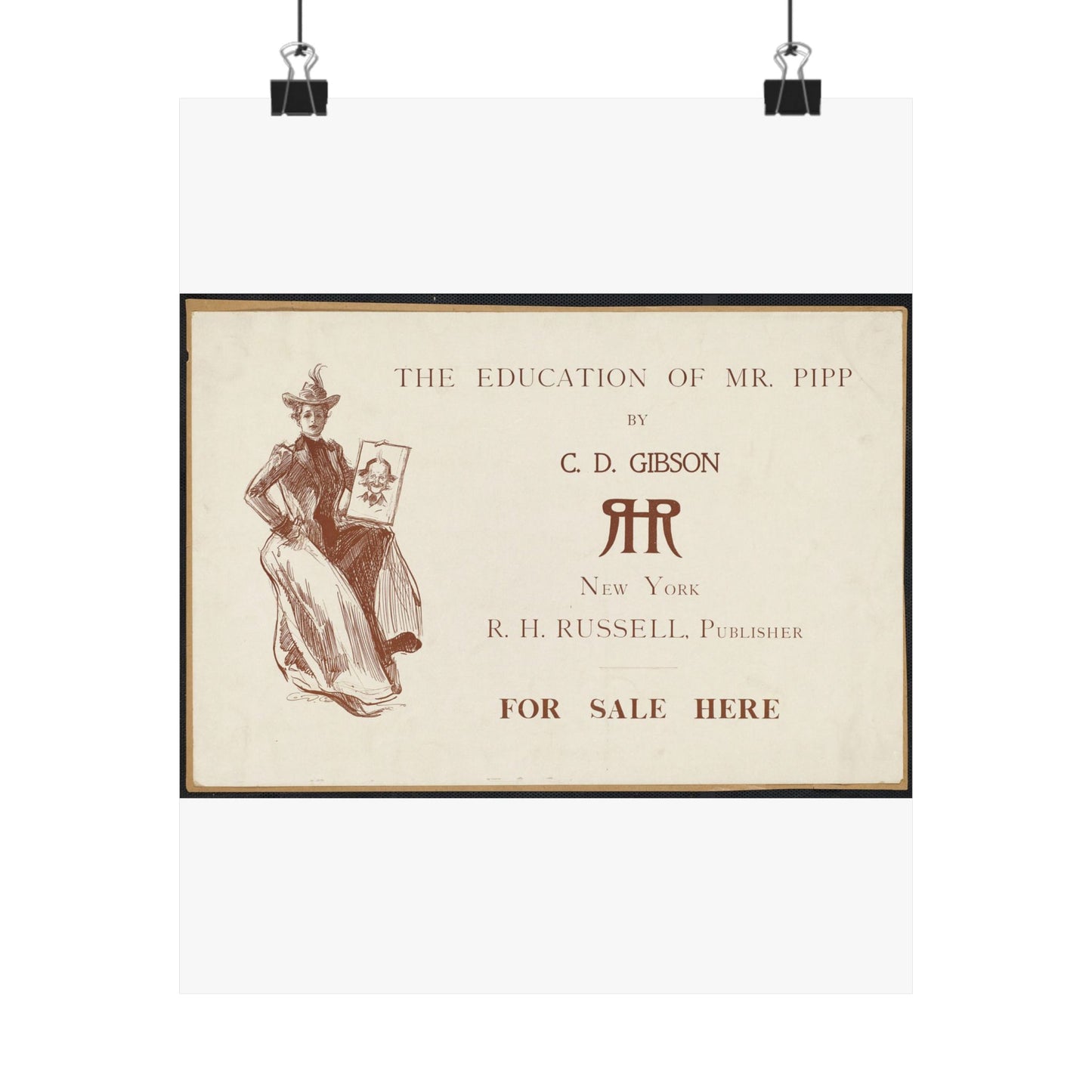 The education of Mr. Pipp by C. D. Gibson High Quality Matte Wall Art Poster for Home, Office, Classroom