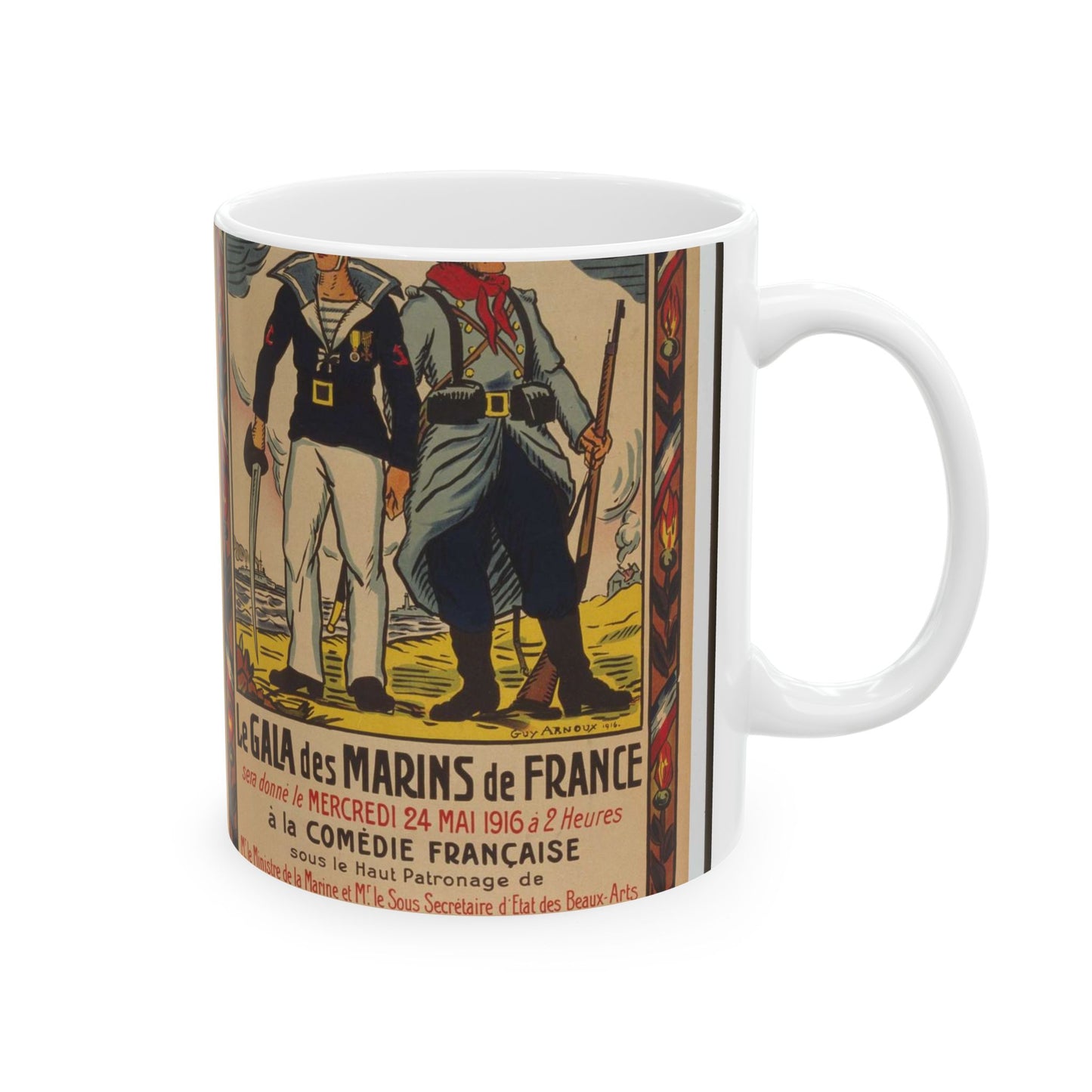 Le gala des marins de France . . . á la Comédie Française Beautiful Novelty Ceramic Coffee Mug 11oz