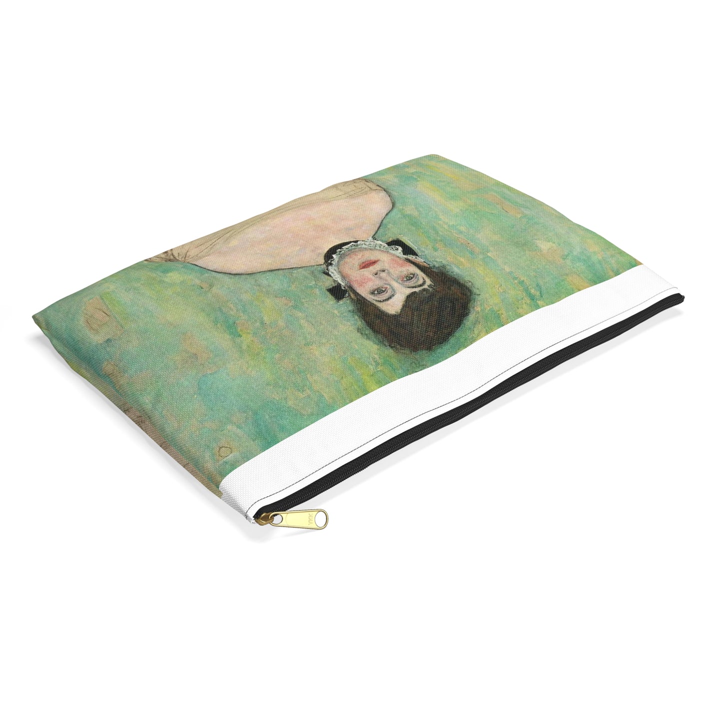 Gustav Klimt - Portrait of Amalie Zuckerkandl - Belvedere 7700 Large Organizer Pouch with Black Zipper