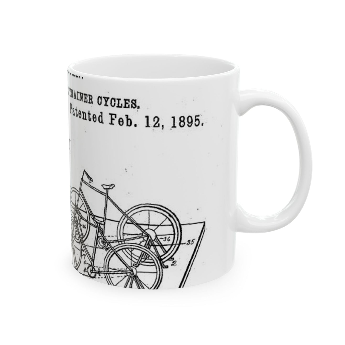 Patent drawing - RacingBikesPatent Public domain  image Beautiful Novelty Ceramic Coffee Mug 11oz