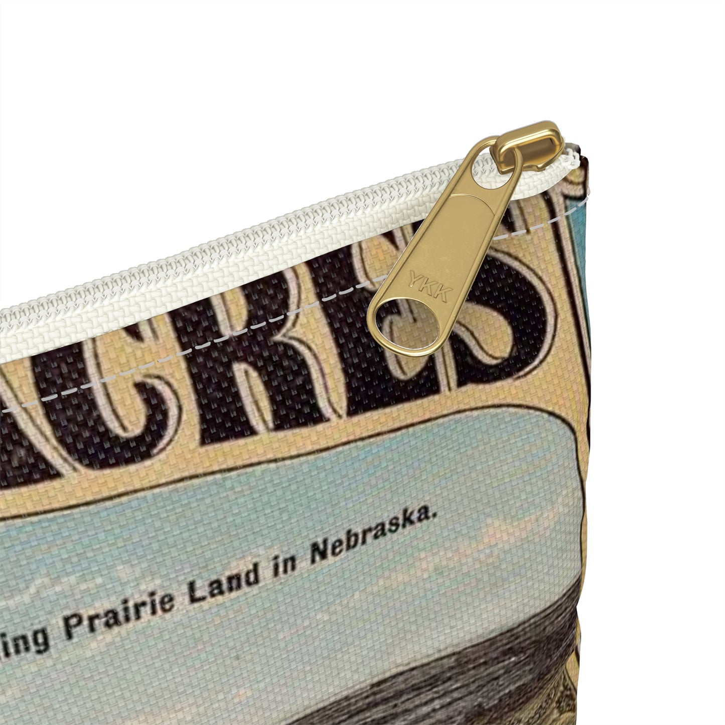 Millions of acres. Iowa and Nebraska. Land for sale on 10 years credit by the Burlington & Missouri River R. R. Co. at 6 per ct interest and low prices ... Buffalo. N. Y. Commercial advertiser printing house [1872]. Large Organizer Pouch with Black Zipper