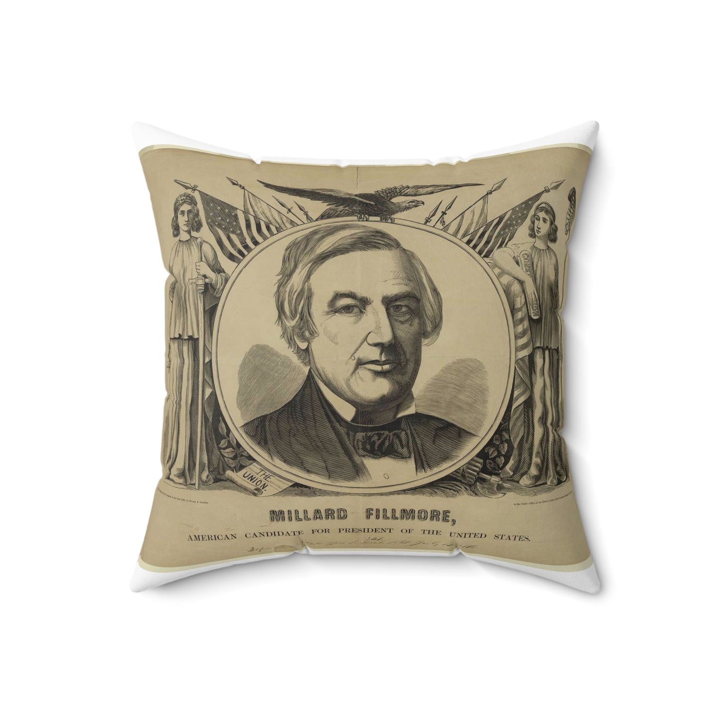 Millard Fillmore, American candidate for president of the United States Decorative Accent Square Pillow