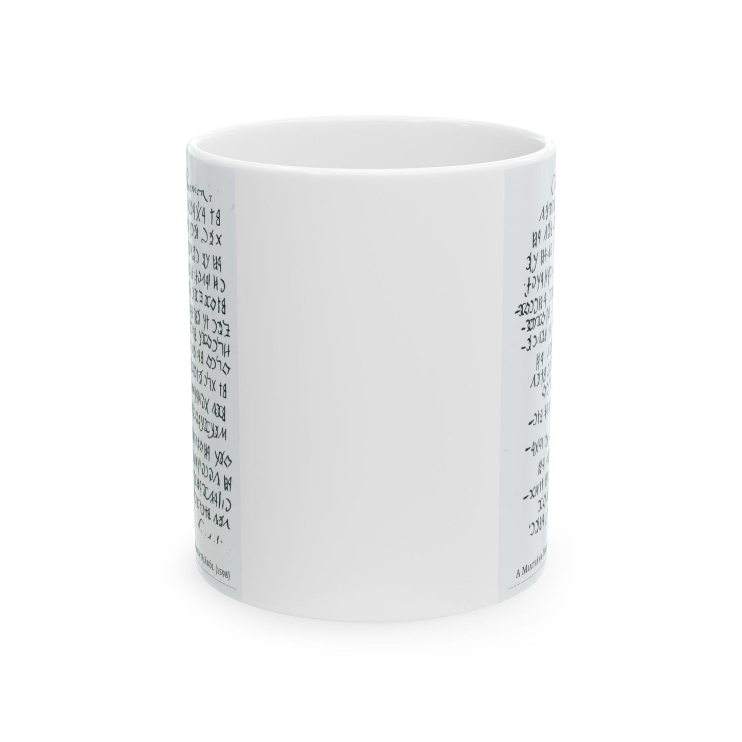 Our Father in Old Hungarian Script, 1598 Ceramic Mug, (11oz)